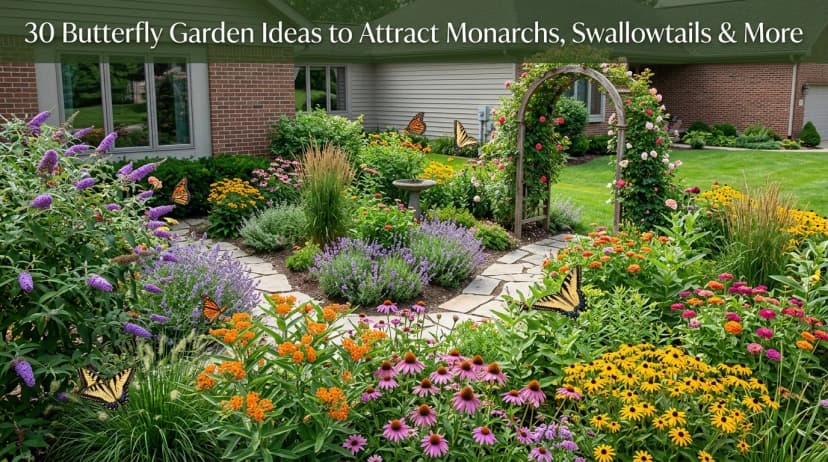 30 Butterfly Garden Ideas to Attract Monarchs, Swallowtails & More
