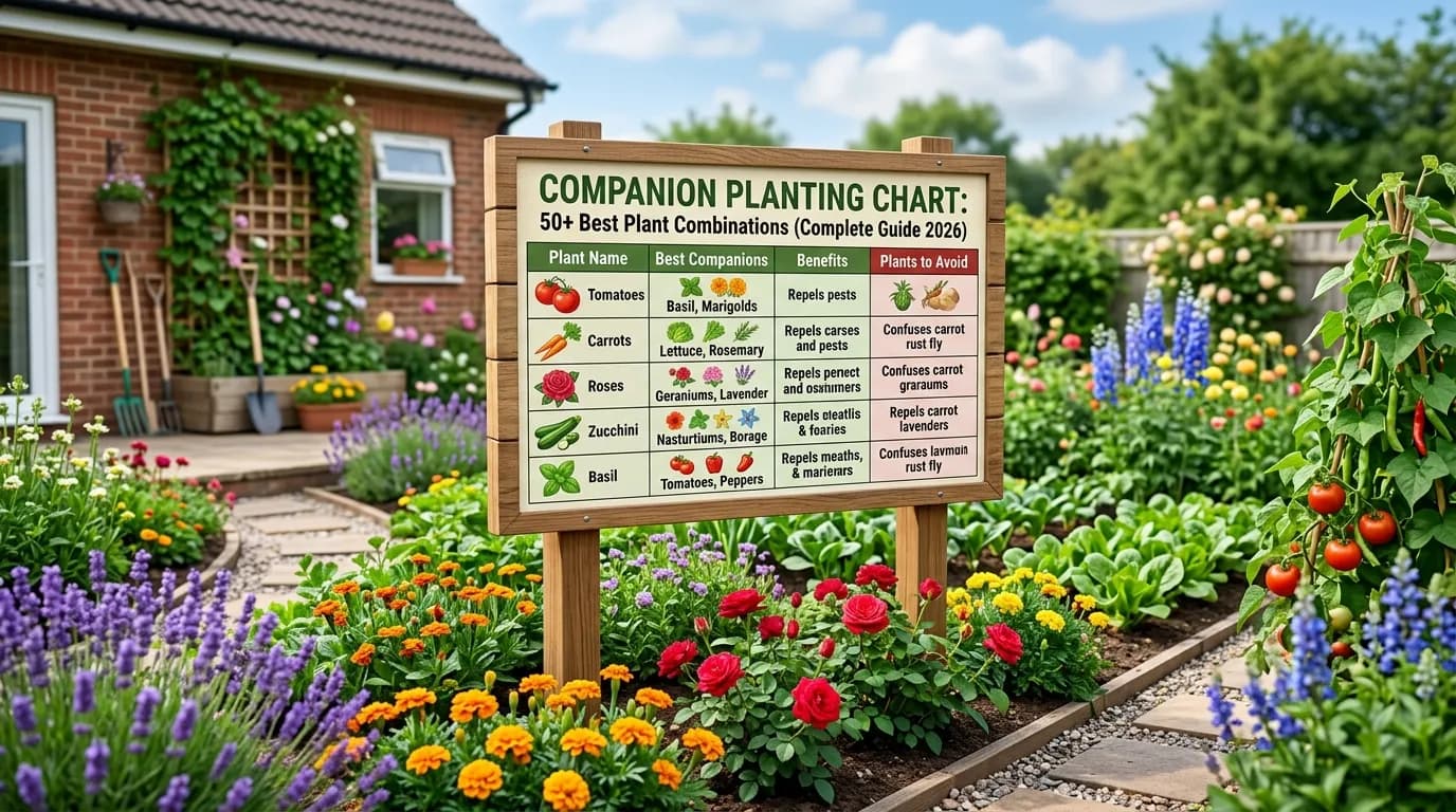 Companion Planting Chart: 50+ Best Plant Combinations (Complete Guide 2026)