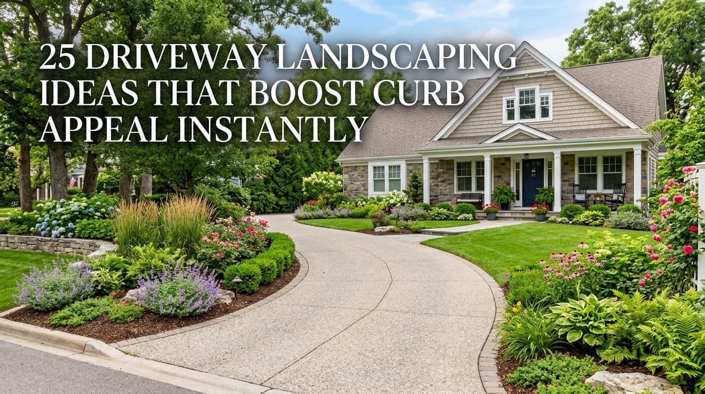 25 Driveway Landscaping Ideas That Boost Curb Appeal Instantly