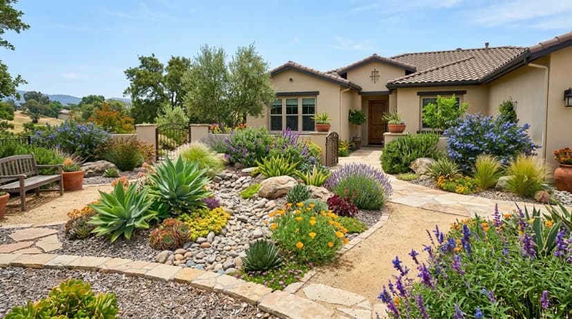 Drought Tolerant Landscaping Ideas for California: 27 Plants & Designs That Thrive