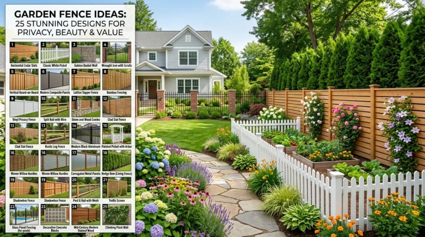 Garden Fence Ideas: 25 Stunning Designs for Privacy, Beauty & Value