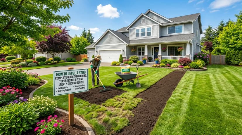 How to Level a Yard: Complete Guide to Grading, Topdressing & Fixing Uneven Ground (2026)
