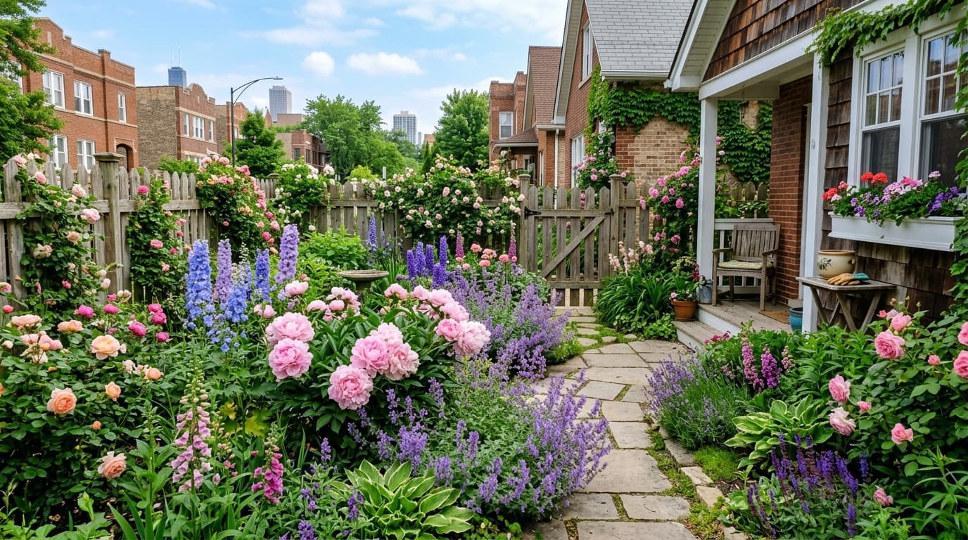 Urban Cottage Backyard