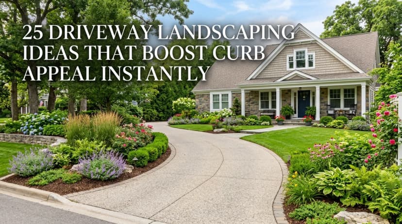 25 Driveway Landscaping Ideas That Boost Curb Appeal Instantly