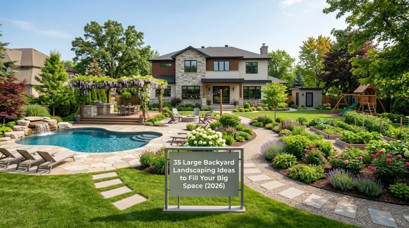 35 Large Backyard Landscaping Ideas to Fill Your Big Space (2026)