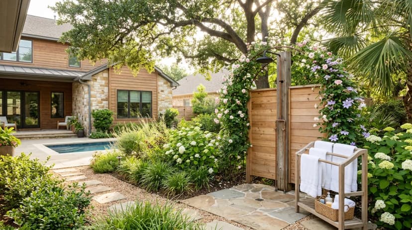 30 Outdoor Shower Ideas for Your Backyard (Privacy, Style & Cost Guide)