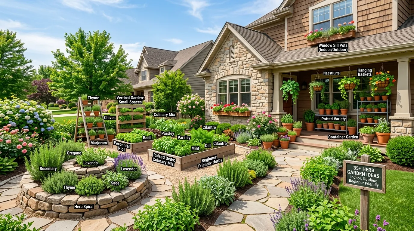 35 Herb Garden Ideas for Every Space (Indoor, Outdoor, Beginner ...
